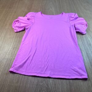 Lilly Pulitzer Pink Puff Sleeve Knot Sleeve Top Womens Medium Casual